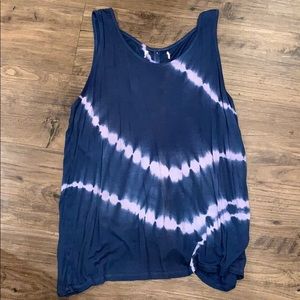 Navy blue tie dyed shirt